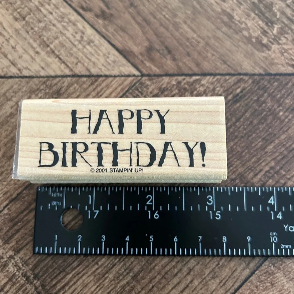Stampin Up Birthday Celebration Wood Rubber Stamp Lot 20pc Scrapbook Card Craft